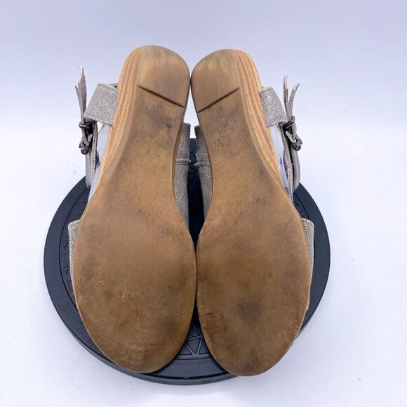 Blowfish Malibu Sandals Womens 8 Slingback brown Canvas Zipper Buckle Straps - Picture 6 of 9